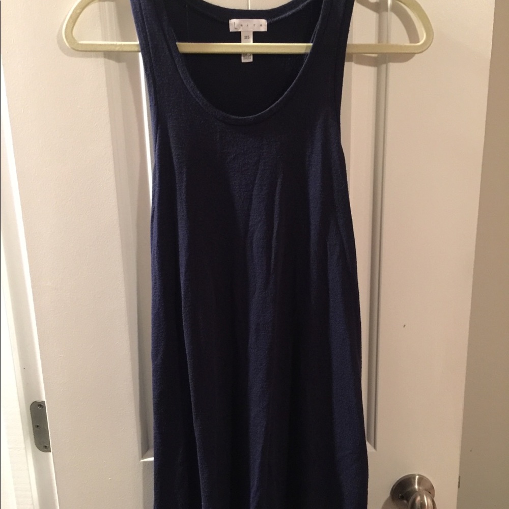 Long navy blue t shirt dress